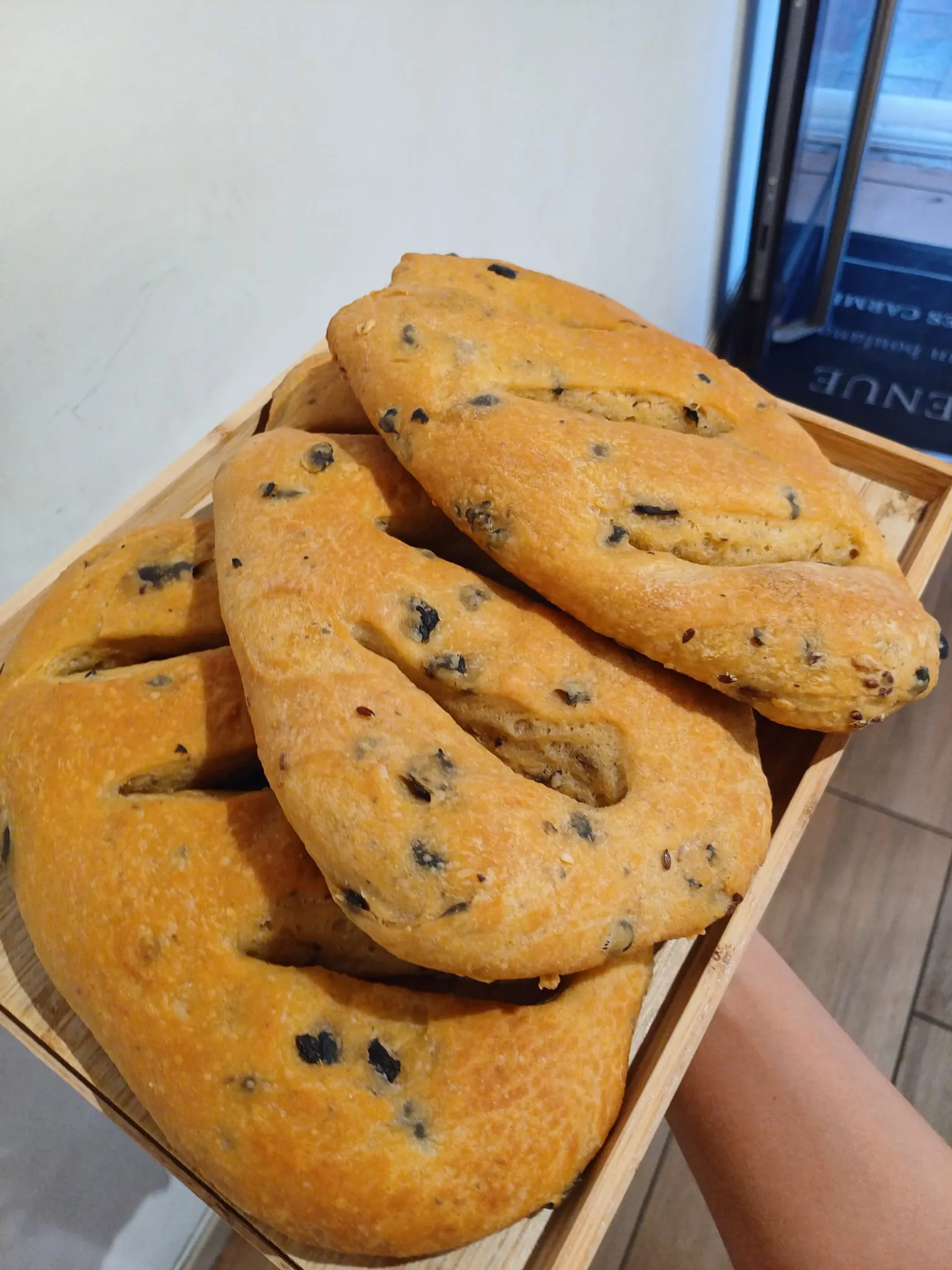 Fougasse aux olives à la part