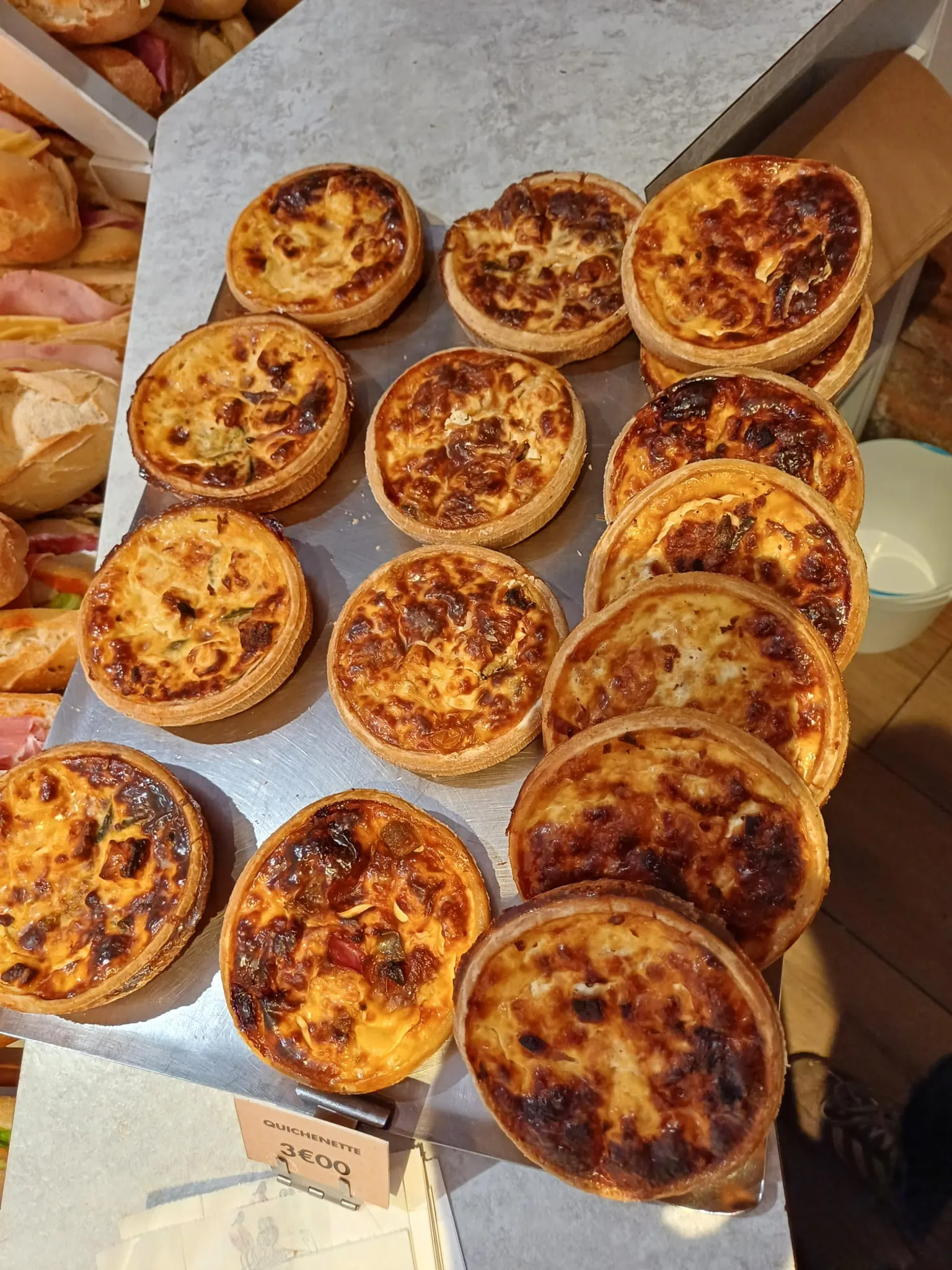 Quiches individuelles du jour